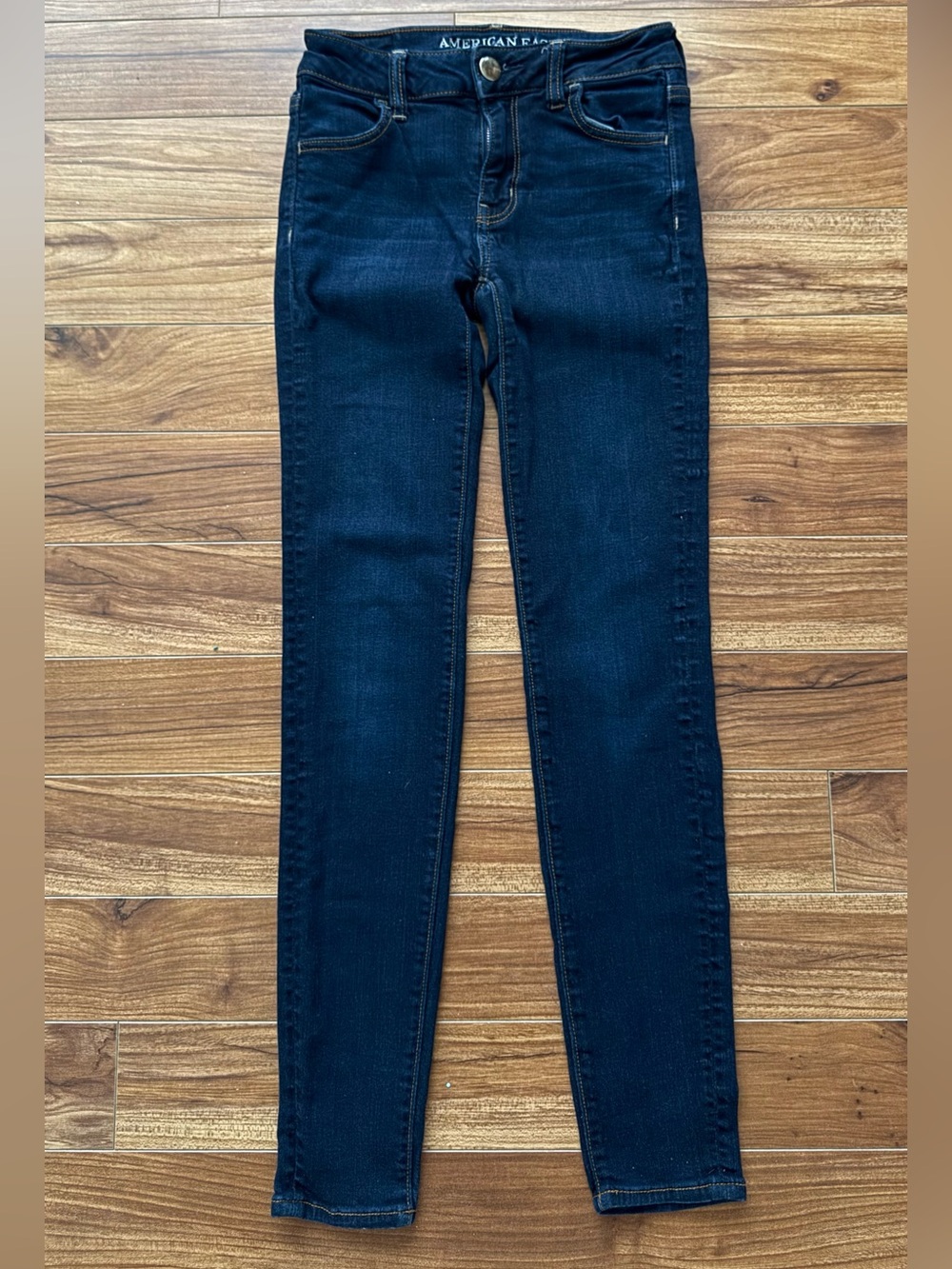American Eagle Outfitters Dark Wash Super Stretch Jegging Size 0 Long